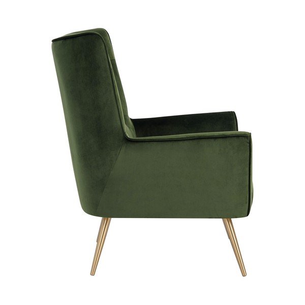 Temno zelen žameten fotelj Actona Bodiva-image-4