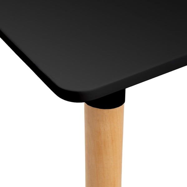 Črna jedilna miza s črno mizno ploščo 80x120 cm – Casa Selección-image-1