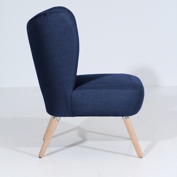 Temno moder fotelj Max Winzer Sari-image-2