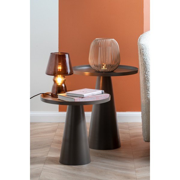 Rjava steklena namizna svetilka Leitmotiv Glass, višina 25 cm-image-1