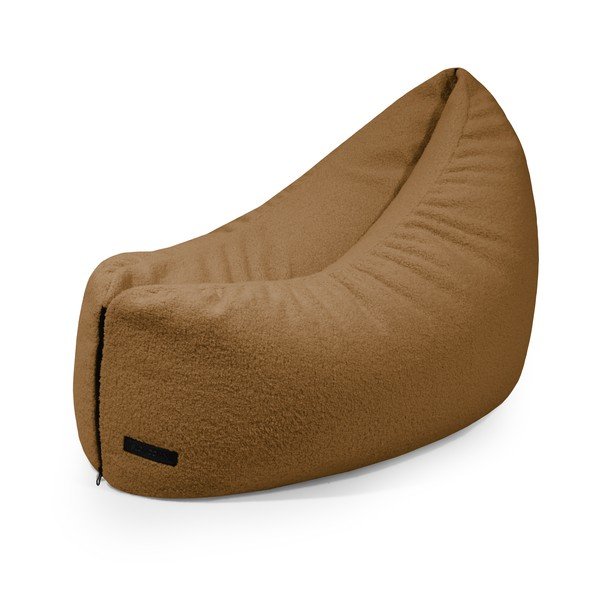 Rjava otroška vreča za sedenje iz tkanine bouclé Clip Clap 90 – SLOWDOWN