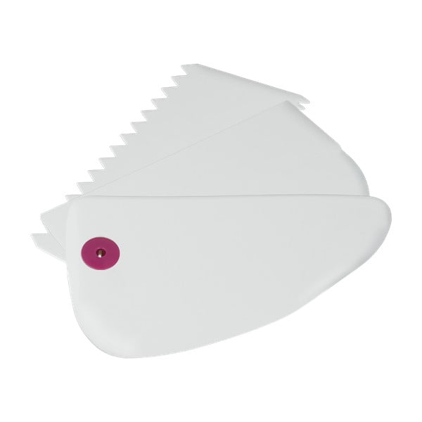 Komplet 3 belih plastičnih lopatic za okraševanje slaščic Metaltex-image-2