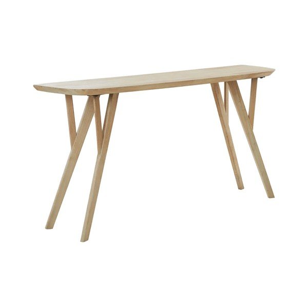 Stranska mizica iz masivnega manga v naravni barvi 44x160 cm Quenza – Light & Living
