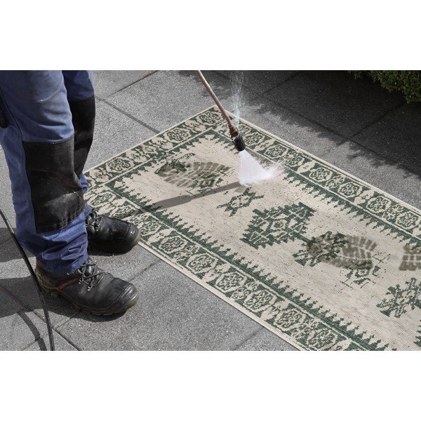 Zeleno-krem zunanja preproga NORTHRUGS Duque, 80 x 350 cm-image-3