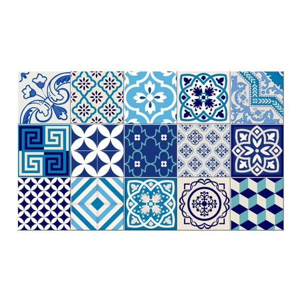 Komplet 15 dekorativnih stenskih nalepk Ambiance Seaside, 15 x 15 cm-image-1