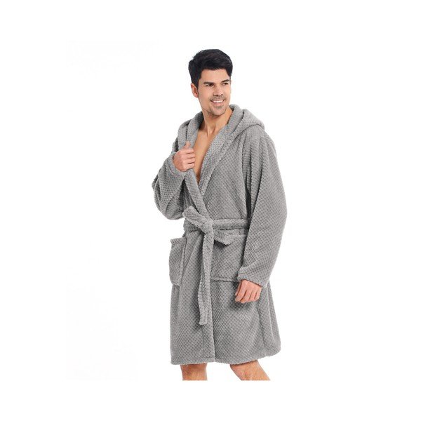 Svetlo siv unisex kopalni plašč iz mikrovlaken DecoKing Sleepyhead, velikost XXL-image-2