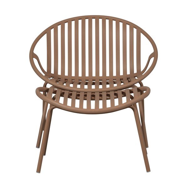 Rožnat plastičen vrtni stol s podstavkom za noge Bruce – WOOOD-image-4