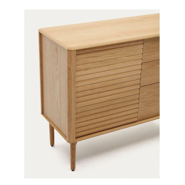 Nizka komoda v hrastovem dekorju 105x86 cm Lenon – Kave Home-image-3