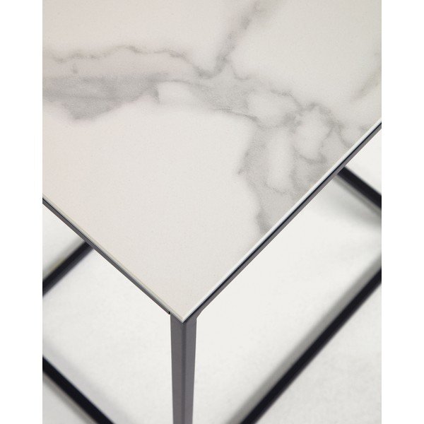 Stranska mizica s keramično ploščo 30x45 cm Rewena – Kave Home-image-3