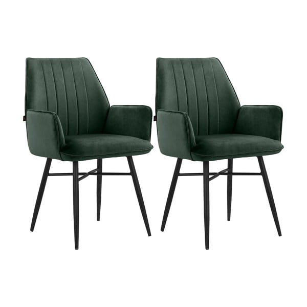 Zeleni oblazinjeni jedilni stoli v kompletu 2 ks Anzo – Støraa-image-4