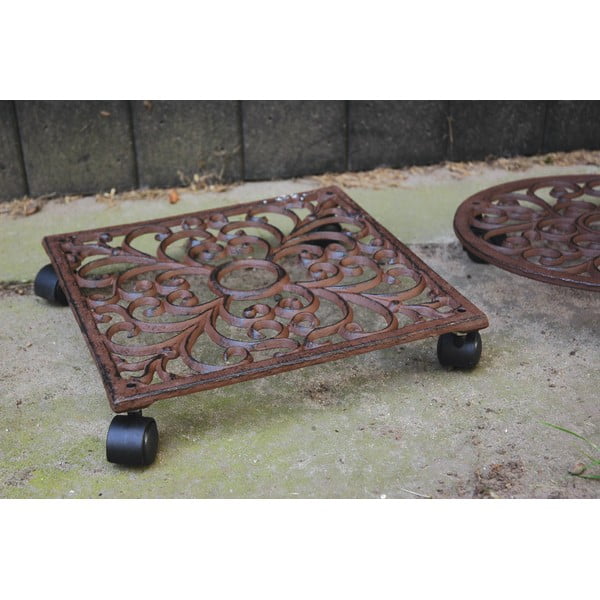 Kovinski mobilni podstavek za cvetlične lonce ø 28 cm – Esschert Design-image-1