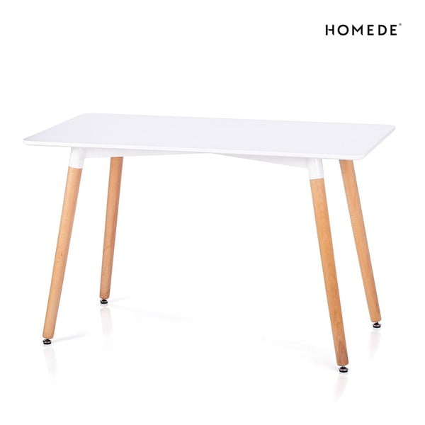 Jedilna miza z belo mizno ploščo 80x120 cm Elle – Homede