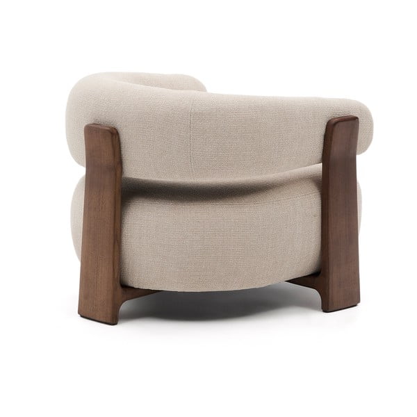 Bež fotelj iz šenilje Granite – Kave Home-image-4