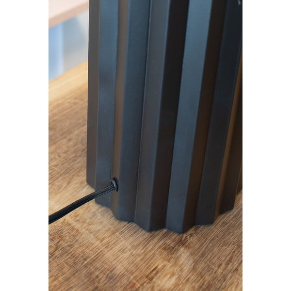 Črna namizna svetilka s tekstilnim senčnikom (višina 60 cm) Hashira – Markslöjd-image-2