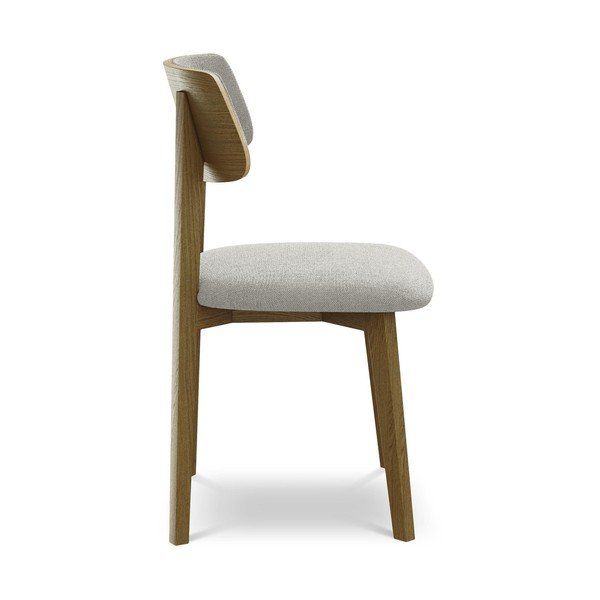 Svetlo siv jedilni stol iz masivnega lesa Niu – Makamii-image-2