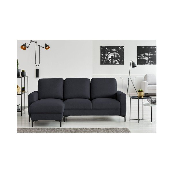 Temno siva kotna zofa Cosmopolitan design Atlanta, levi kot-image-3