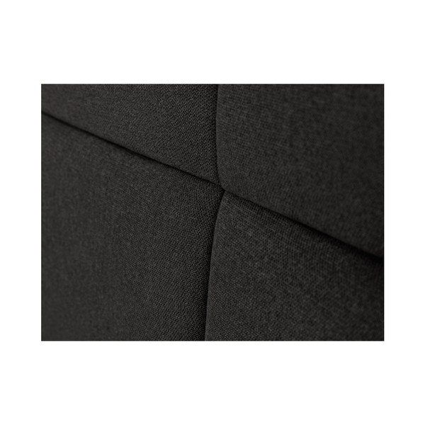 Črno vzglavje Mazzini Sofas Barletta, 140 x 120 cm-image-2