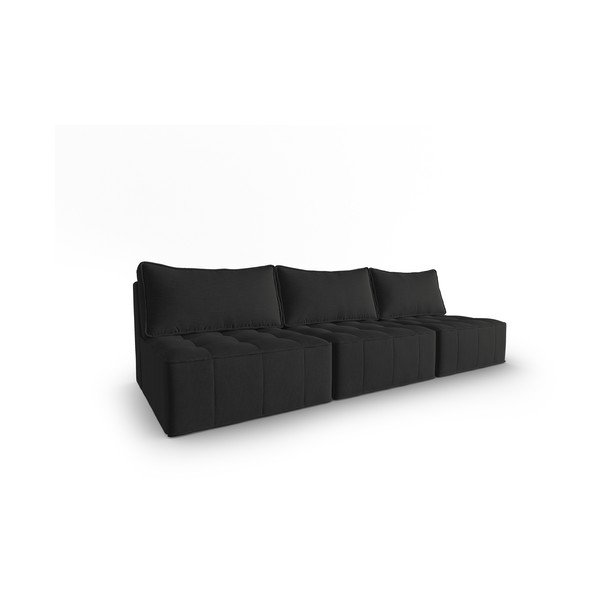 Črna sedežna garnitura 240 cm Mike – Micadoni Home-image-1