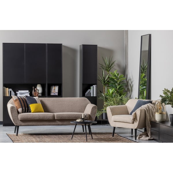 Črna modularna omarica iz masivnega bora 40x210 cm Finca – WOOOD-image-1