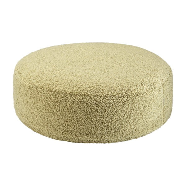 Zelena otroška vreča za sedenje iz tkanine bouclé Round – Wigiwama