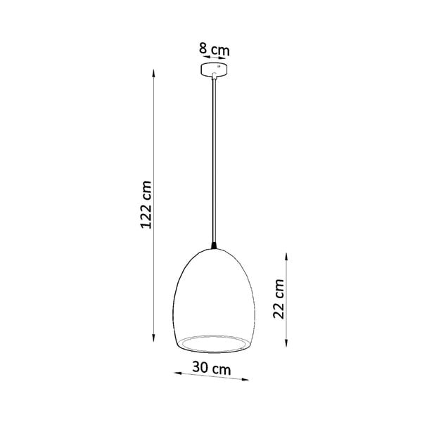 Bela viseča svetilka s keramičnim senčnikom ø 30 cm Fonsie – Sollux-image-4