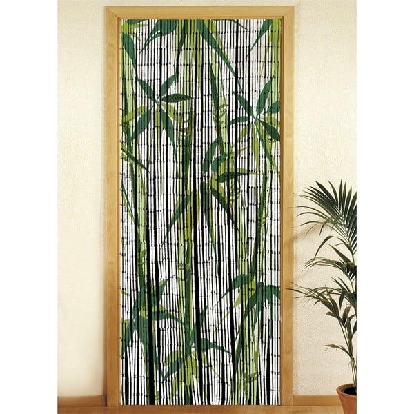 Zelena bambusova zavesa za vrata 200x90 cm Bamboo - Maximex-image-1