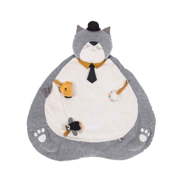Siva/kremno bela otroška igralna podloga Les Moustaches – Moulin Roty-image-1