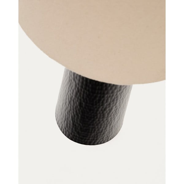 Stoječa svetilka s tekstilnim senčilom v črni in kremno beli barvi (višina 129 cm) Senni – Kave Home-image-4