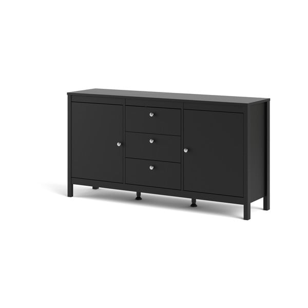 Črna nizka komoda 152x80 cm Madrid – Tvilum-image-3