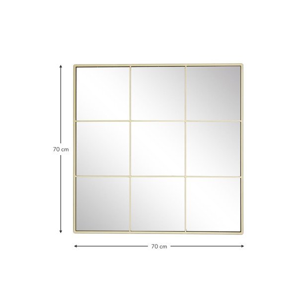 Stensko ogledalo s kovinskim okvirjem v zlati barvi Westwing Collection Clarita, 70 x 70 cm-image-4