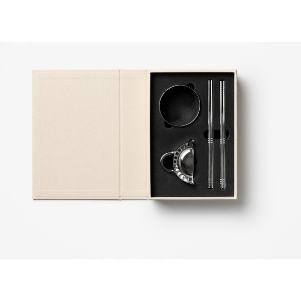 Bež komplet jedilnih paličic iz nerjavečega jekla za 4 osebe The Essentials - Dumpling Tools – Printworks-image-2