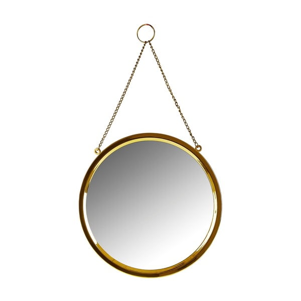 Okroglo stensko ogledalo v zlati barvi Villa Collection