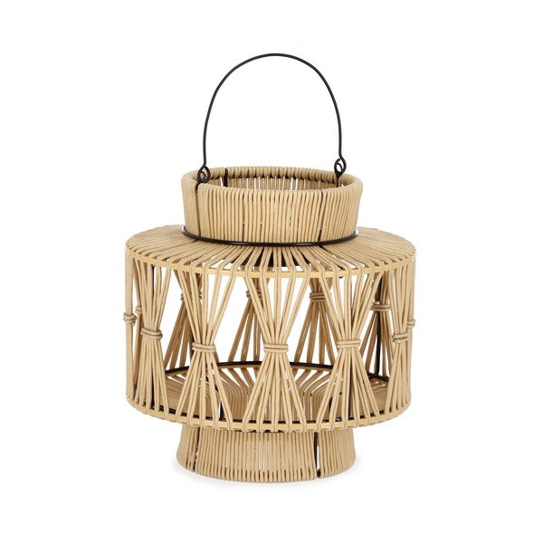 LED lanterna s solarnim panelom v naravni barvi (višina 29 cm) Nikhita – Yes Everyday