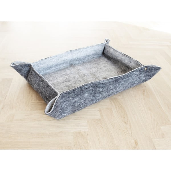 Siva volnena polstena postelja za hišne ljubljenčke Wooldot Felt Pet Mat, 60 x 40 cm