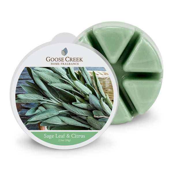 Aromaterapevtski vosek Goose Creek Sage Leaf & Citrus, čas gorenja 65 ur