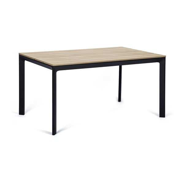 Komplet 4 črnih jedilnih stolov Kai in mize Thor v naravni barvi - Bonami Essentials-image-2