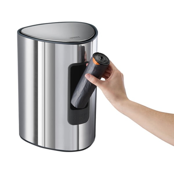 Plastičen koš za smeti s pedalom v srebrni barvi 5 l Luxe – Joseph Joseph-image-4