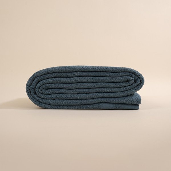 Modro bombažno pregrinjalo za zakonsko posteljo 160x220 cm Hasir - Mijolnir-image-1