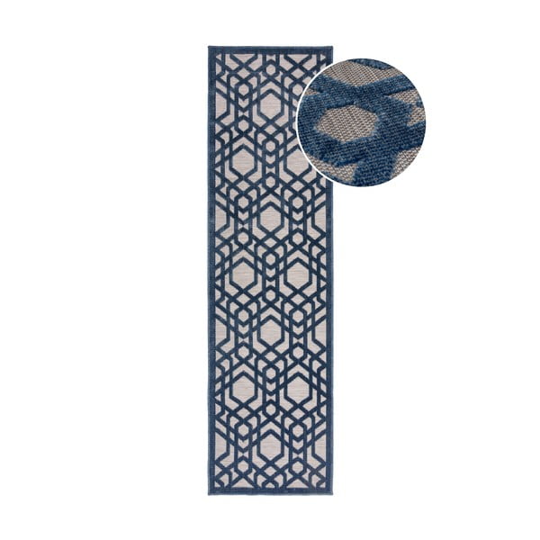 Modra zunanja preproga 230x66 cm Oro - Flair Rugs