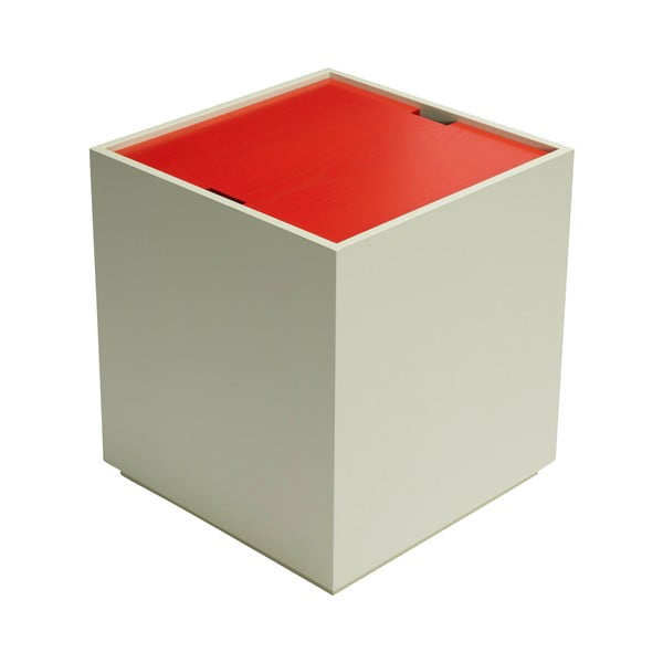 Rdeča/svetlo zelena skrinja iz masivnega jesena 40x45 cm Vault – Hübsch-image-3