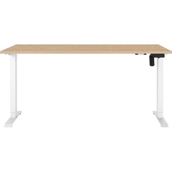 Električna dvižna pisalna miza z nastavljivo višino z mizno ploščo v hrastovem dekorju 80x160 cm Boras – Germania-image-1
