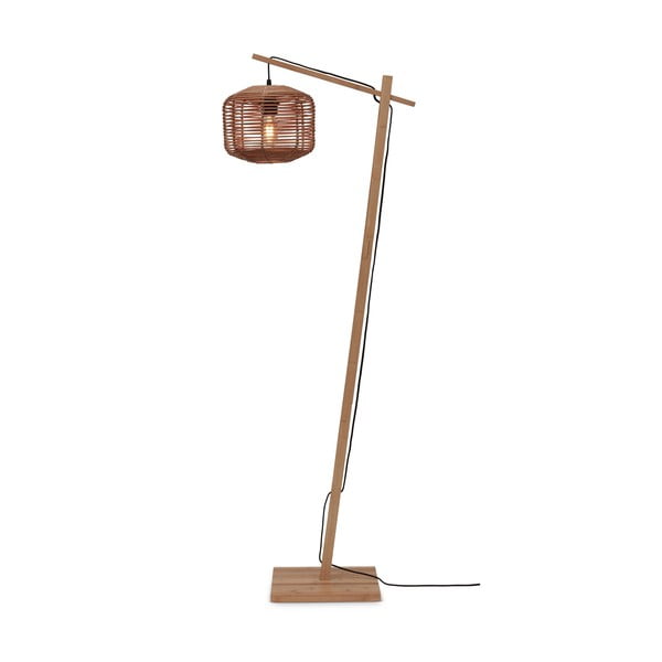 Stoječa svetilka v naravni barvi s senčnikom iz ratana (višina 150 cm) Tanami – Good&Mojo