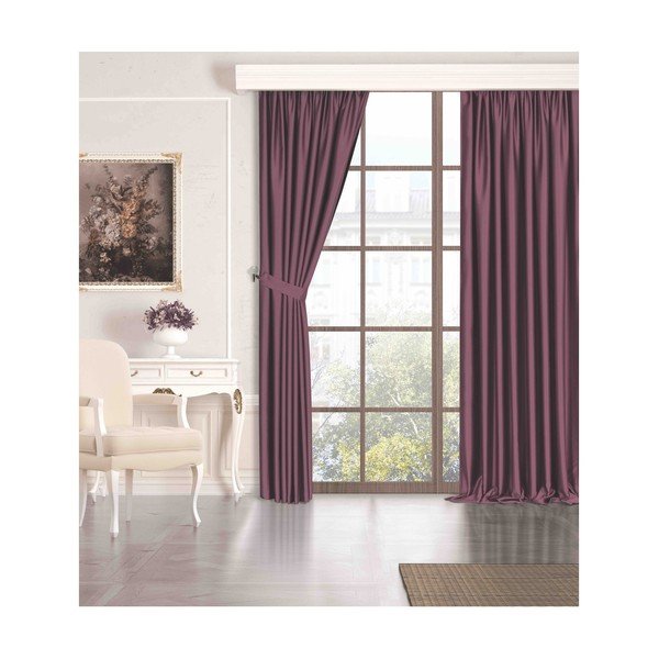 Roza polzatemnitvena zavesa 260x100 cm - Mila Home-image-2