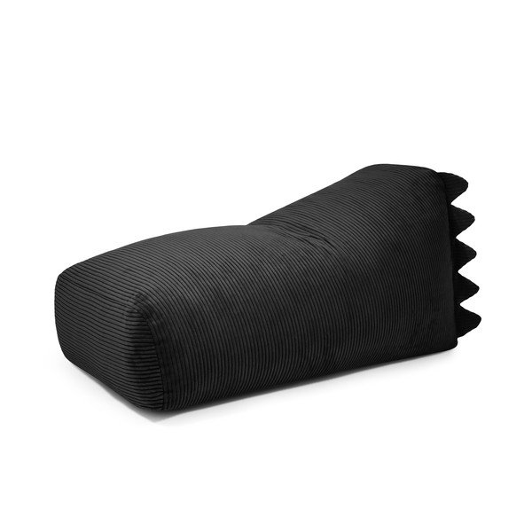 Črna otroška vreča za sedenje iz rebrastega žameta Snug 130 Dragon – SLOWDOWN