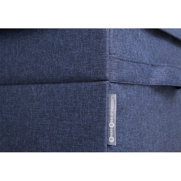 Modra tekstilna škatla za shranjevanje s pokrovom 35x26x19 cm Soft Storage – Bigso-image-2