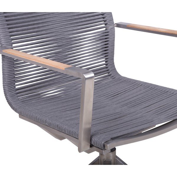 Siv kovinski vrtni stol Rubiera – Garden Pleasure-image-4