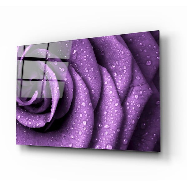 Steklena slika Insigne Purple Rose