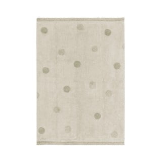 Kaki zelena/kremno bela pralna ročno tkana bombažna otroška preproga 120x160 cm Hippy Dots Olive – Lorena Canals