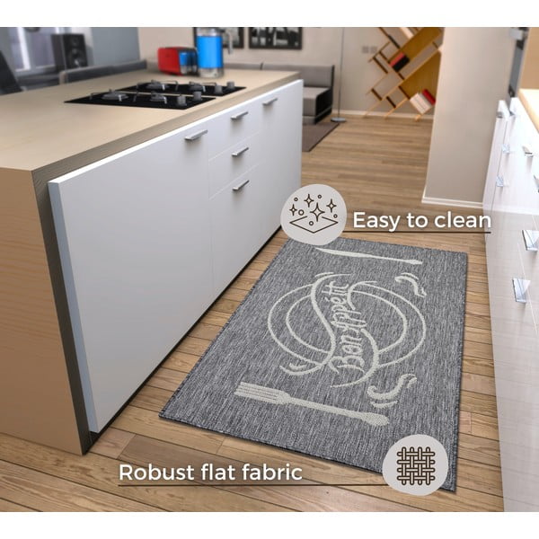 Sivo-bež preproga 92x150 cm Cucina – Hanse Home-image-4
