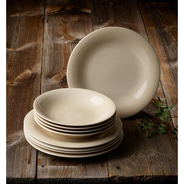 8-delni bež komplet krožnikov porcelana Villeroy & Boch Like Color Loop-image-1